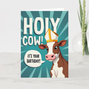 Carte d'anniversaire Sainte Vache