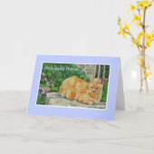 Carte d'anniversaire, Salutation galloise, Ginger  (Fleur jaune)