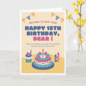Carte d'anniversaire Salutation pour les Ados (Fleur jaune)