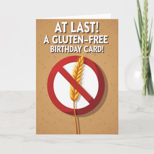 Carte d'anniversaire sans gluten Grain (Devant)