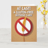 Carte d'anniversaire sans gluten Grain (Fleur jaune)