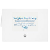 Carte d'anniversaire Saphir World Word (Dos Horizontal)
