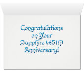 Carte d'anniversaire Saphir World Word (Intérieur Horizontal (Bas))