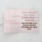 Carte d'anniversaire sarcastique Bad Boogie (Intérieur)