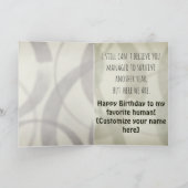 Carte d'anniversaire sarcastique Bad Boogie (Intérieur)