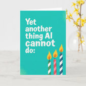 Carte d'anniversaire sarcelle (Fleur jaune)