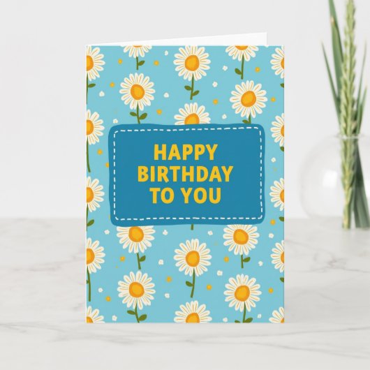 Carte d'anniversaire sarcelle festive (Devant)