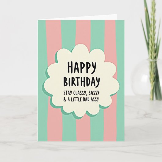 Carte d'anniversaire Sassy Cloud (Devant)