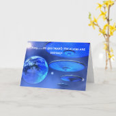 CARTE D'ANNIVERSAIRE SAUCERS (Fleur jaune)