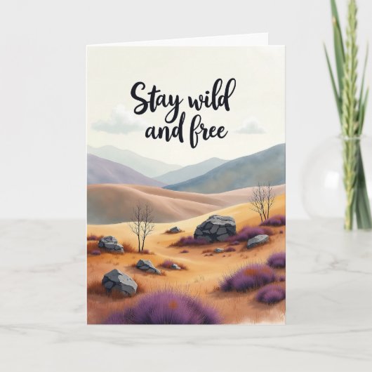 Carte d'anniversaire Sauvage et Libre (Devant)