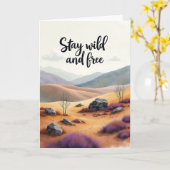 Carte d'anniversaire Sauvage et Libre (Fleur jaune)