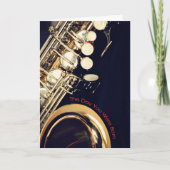 Carte d'anniversaire saxophone (Devant)