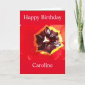 Carte d'anniversaire Scarlet Red Tulip (Devant)