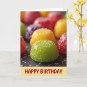 Carte d'anniversaire scintillante (Fleur jaune)