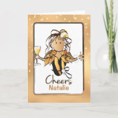 Carte d'anniversaire scintillante et glamour pour (Devant)