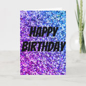 Carte d'anniversaire scintillante unique (Devant)