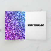Carte d'anniversaire scintillante unique (Intérieur)