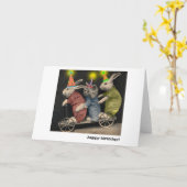 carte d'anniversaire scooter (Fleur jaune)