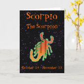 Carte d'anniversaire Scorpio (Fleur jaune)