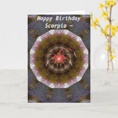 Carte d'anniversaire Scorpio Mandala (Fleur jaune)