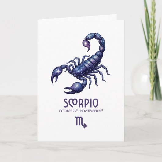 Carte d'anniversaire Scorpion (Devant)