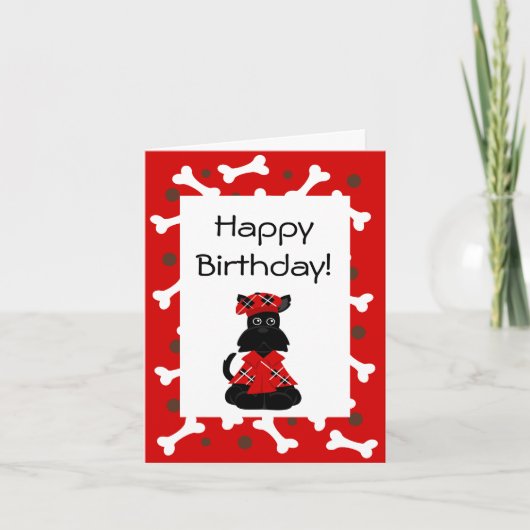 Carte d'anniversaire Scottie (Devant)