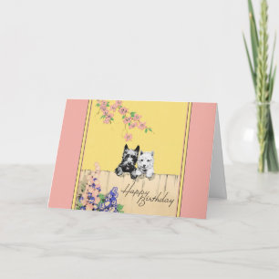 Carte d'anniversaire Scottie Dog pour une femme ou
