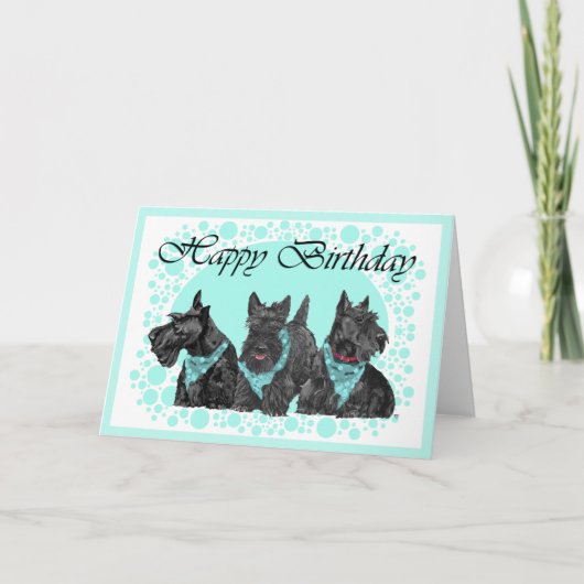 Carte d'anniversaire Scottish Terrier (Devant)