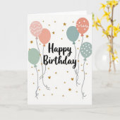 Carte d'anniversaire Script Star (Fleur jaune)