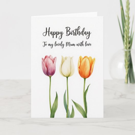 Carte d'anniversaire Scripted Birthday Bloom (Devant)