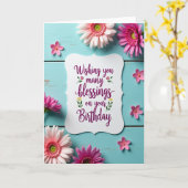 Carte d'anniversaire scriptée (Fleur jaune)