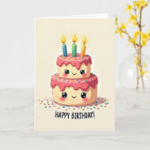 Carte d'anniversaire sculptée douce (Fleur jaune)