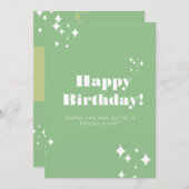 Carte d'anniversaire Sea Green (Devant / Derrière)