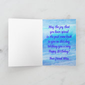 Carte d'anniversaire Seahorse avec Arrière - plan  (Intérieur)