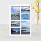 Carte d'anniversaire Seascapes pour enseignant (Fleur jaune)