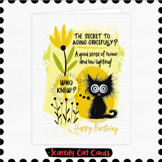Carte d'anniversaire "Secret du vieillissement" Sc