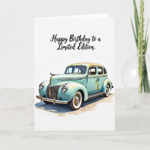 Carte d'anniversaire Sedan Vintage
