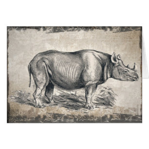 Carte d'anniversaire séduisante Sepia Rhino