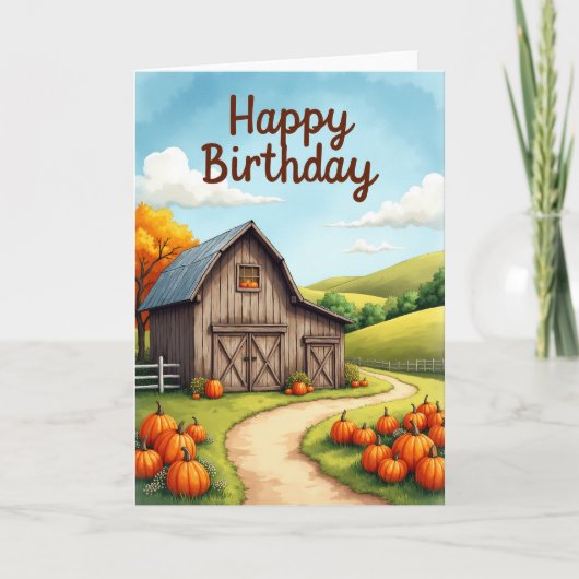 Carte d'anniversaire Sentier Scénique (Devant)
