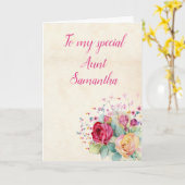 Carte d'anniversaire Sentimental Floral Tante (Fleur jaune)