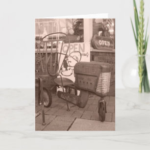 Carte d'anniversaire "Sepia Antique Toy Tractor"