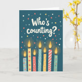 Carte d'anniversaire Sept Bougies (Fleur jaune)