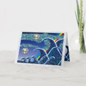 Carte d'anniversaire Sequin Waves Seascape (Devant)