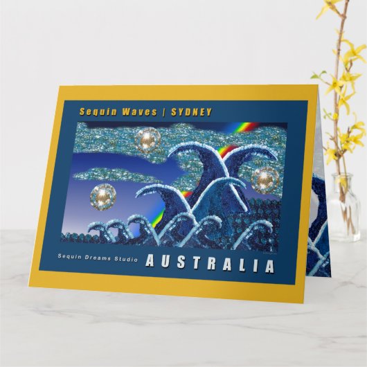 Carte d'anniversaire | Sequin Waves, Sydney Austra (Fleur jaune)