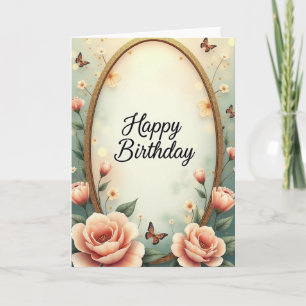 Carte d'anniversaire sereine à la menthe