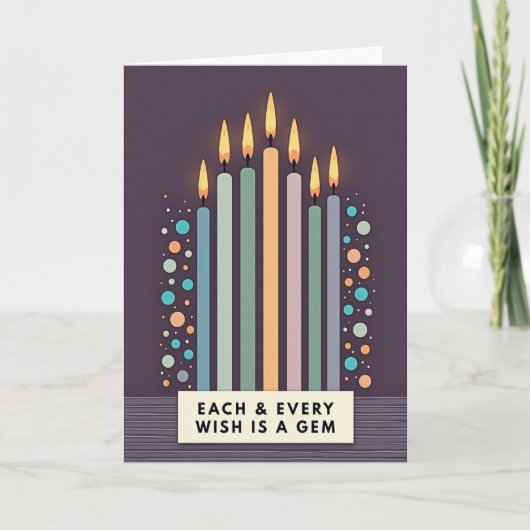 Carte d'anniversaire Serene Candle Arc (Devant)