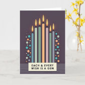 Carte d'anniversaire Serene Candle Arc (Fleur jaune)