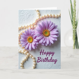 Carte d'anniversaire Serene Pearl Blossom