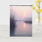 Carte d'anniversaire Serene Reeds (Fleur jaune)