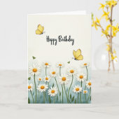 Carte d'anniversaire Sérénité de Prairie (Fleur jaune)